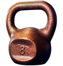 Гиря чавунна RN-SPORT 8 кг, коричнева