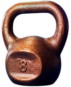 Гиря чавунна RN-SPORT 8 кг, коричнева