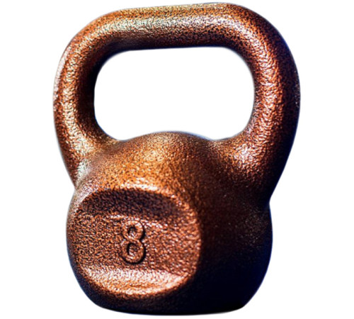 Гиря чавунна RN-SPORT 8 кг, коричнева