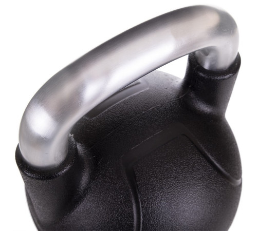 Гиря PU з хромованою ручкою Кросфіт Zelart TA-2681-10 10кг (MD2220-10) (PU, чорний) Гиря PU з хромованою ручкою Кросфіт Zelart TA-2681-10 10кг (MD2220-10) (PU, чорний)