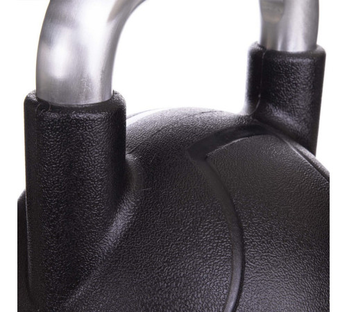 Гиря PU з хромованою ручкою Кросфіт Zelart TA-2681-10 10кг (MD2220-10) (PU, чорний) Гиря PU з хромованою ручкою Кросфіт Zelart TA-2681-10 10кг (MD2220-10) (PU, чорний)