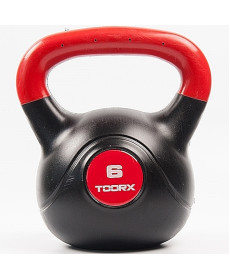 Гиря вінілова Toorx PVC 6 кг Black/Orange (KRP-6)
