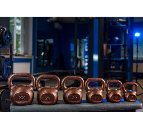 Гиря чавунна RN-SPORT 20 кг, коричнева