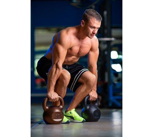 Гиря чавунна RN-SPORT 20 кг, коричнева