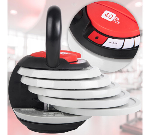 Гиря Fit4Med Kettlebell Ball чавунна, регульована 3,5-18,1