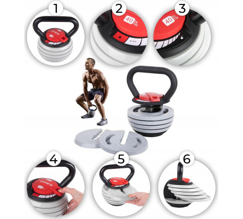 Гиря розбірна чавунна Fit4Med 3,5-18,1 кг