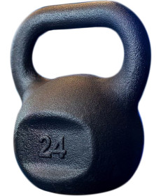 Гиря чавунна RN-SPORT 24 кг, чорна