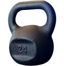 Гиря чавунна RN-SPORT 24 кг, чорна