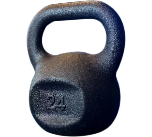 Гиря чавунна RN-SPORT 24 кг, чорна