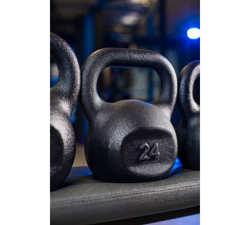 Гиря чавунна RN-SPORT 24 кг, чорна