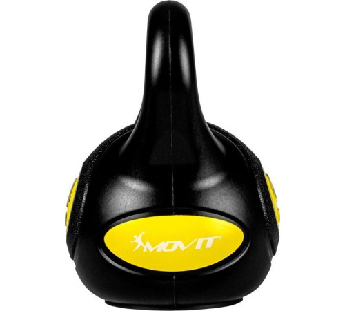 Гиря Movit Kettlebell Dumbbell - 4 кг, чорний / жовтий