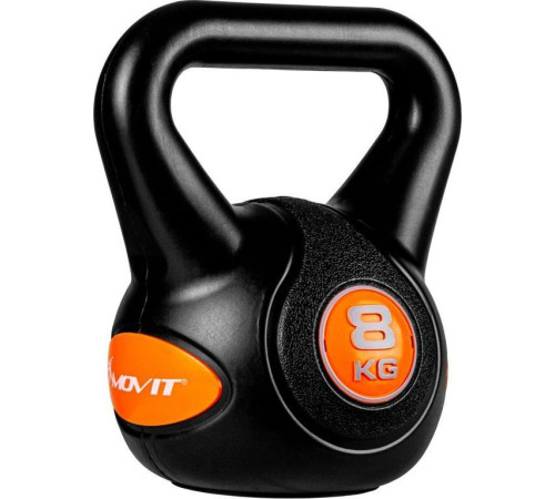 Гиря Movit Kettlebell Dumbbell - 8 кг, чорний / помаранчевий