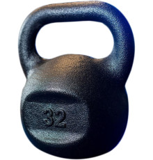 Гиря чавунна RN-SPORT на 32 кг, чорна