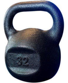 Гиря чавунна RN-SPORT на 32 кг, чорна
