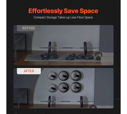 Настінне кріплення для вагових дисків VEVOR, чорний