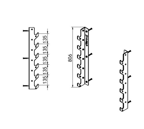 Тримач настінний для грифів HMS STR46