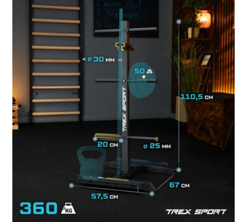 Стійка для дисків та грифів Trex Sport TX-065WR