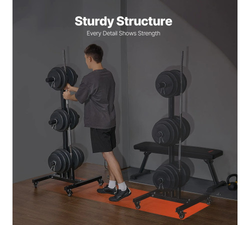 Стійка для штанг VEVOR, чорний