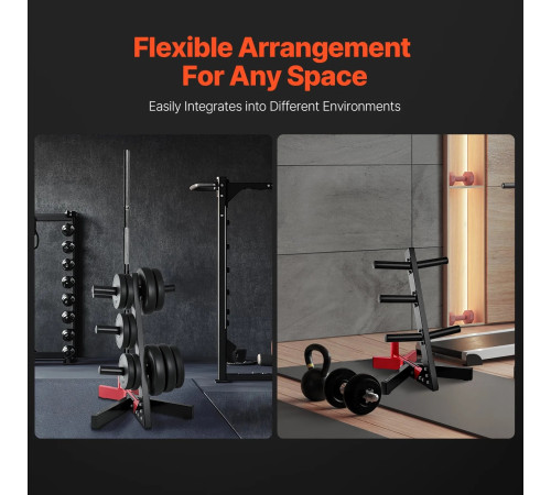 Стійка для штанг VEVOR, чорно-червоний