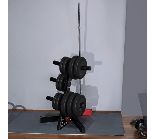 Стійка для штанг VEVOR, чорно-червоний