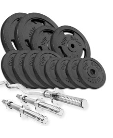 Набір зі штангою та гантелями Hop-Sport STRONG 57 кг