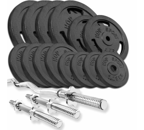 Набір STRONG 77кг з W-подібним і гантельними грифами