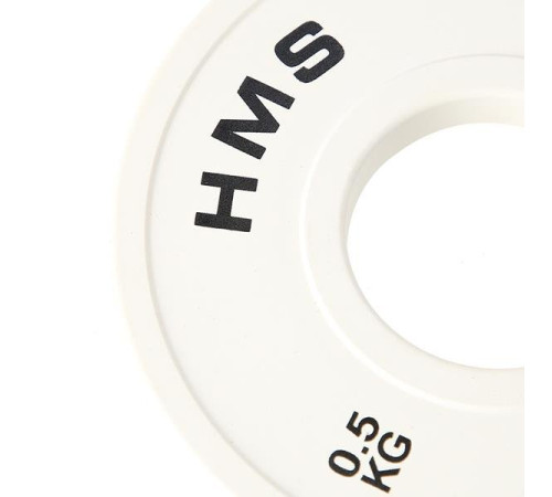 Вагові плити CBRS05 OLIMPIJSKI 2 x 0.5 KG HMS - білі Вагові плити CBRS05 OLIMPIJSKI 2 x 0.5 KG HMS - білі