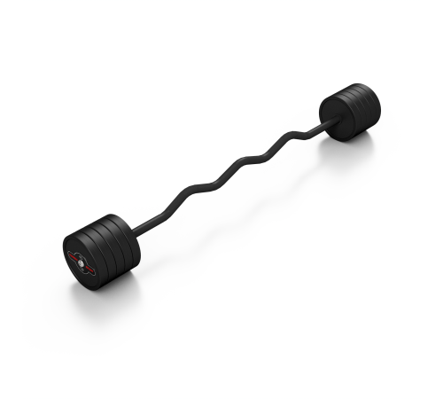 Штанга Steel Rubber Curl 40 кг чорна - Marbo Sport Штанга Steel Rubber Curl 40 кг чорна - Marbo Sport
