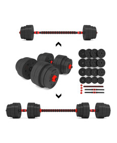 Набір штанга+гантелі HMS SGP40 - 40 кг, чорно-червоний