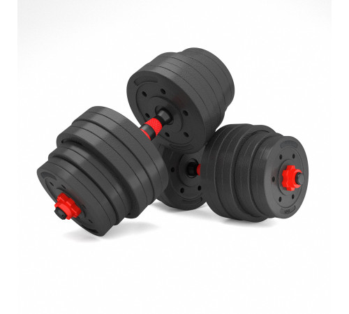 Набір штанга+гантелі HMS SGP40 - 40 кг, чорно-червоний