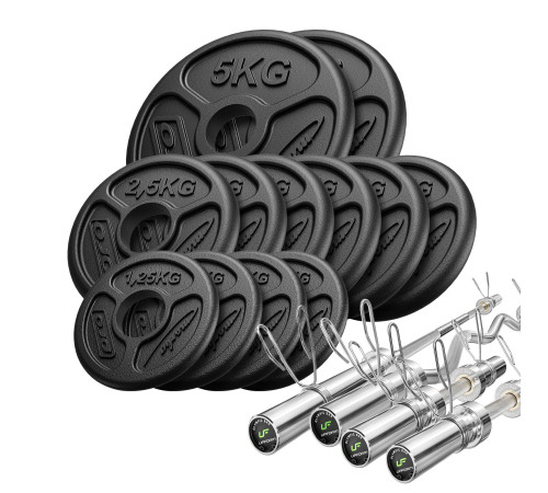Грифи та диски олімпійські Marbo Sport MW-65kg-OLI 65 кг