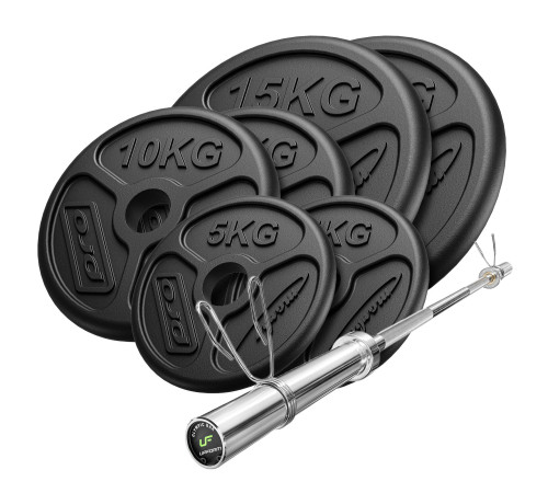 Грифи та диски Marbo Sport MW-75kg-OLI 75 кг