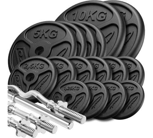 Грифи та диски Marbo Sport MW-83KG-SLIM 83 кг