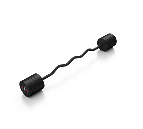 Штанга Steel Rubber Curl 50 кг чорна - Marbo Sport