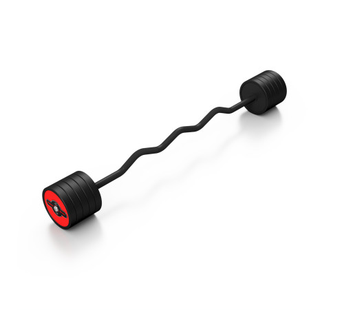 Штанга Steel Rubber Curl 45 кг червона - Marbo Sport Штанга Steel Rubber Curl 45 кг червона - Marbo Sport