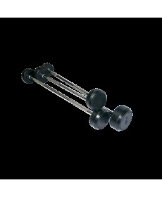 Штанга пряма з гумовим навантаженням 25 кг Bauerfitness AC-1215