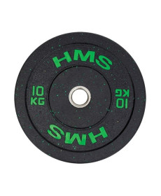 Диск олімпійський HMS HTBR10 10 кг, чорно-зелений