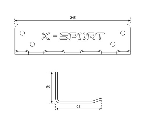 Настінний тримач для грифів K-SPORT KSSL119