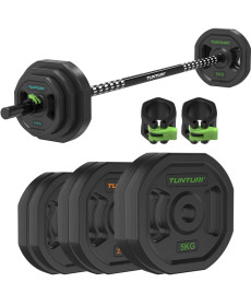 Набір штанги та обтяження Tunturi Aerobic Pump 20 кг, чорний