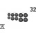 Набір 32 кг (4x5, 4х2.5, 2x1.25) дисків, покритих пластиком (31 мм)