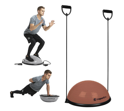 Подушка для балансування з підсиленням inSPORTline Dome UNI - коричневий
