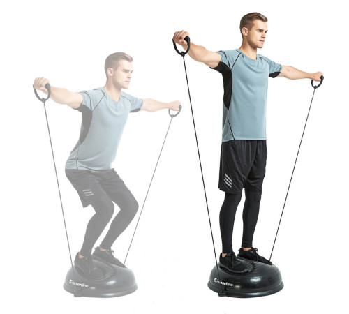 Подушка для балансування з підсиленням inSPORTline Dome UNI - коричневий