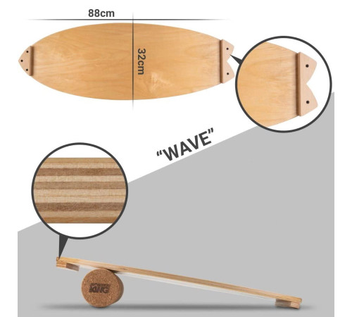 Балансова дошка BoarderKING Wave - синій Балансова дошка BoarderKING Wave - синій