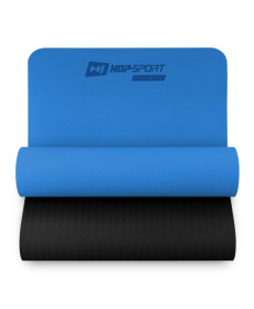 Килимок для фітнесу та йоги Hop-Sport HS-T006GM TPE 0,6 см синій