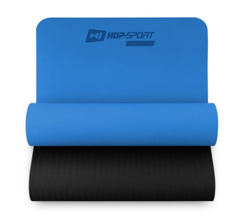 Килимок для фітнесу та йоги Hop-Sport HS-T006GM TPE 0,6 см синій
