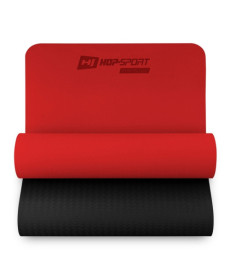 Килимок для фітнесу та йоги Hop-Sport HS-T006GM TPE 0,6 см червоний