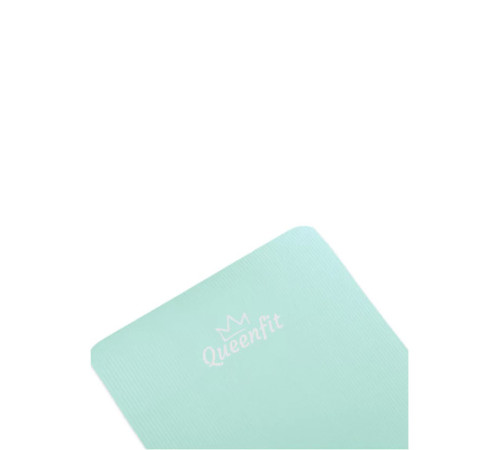 Килимок для фітнесу та йоги Queenfit NBR 1,5 см бірюзовий