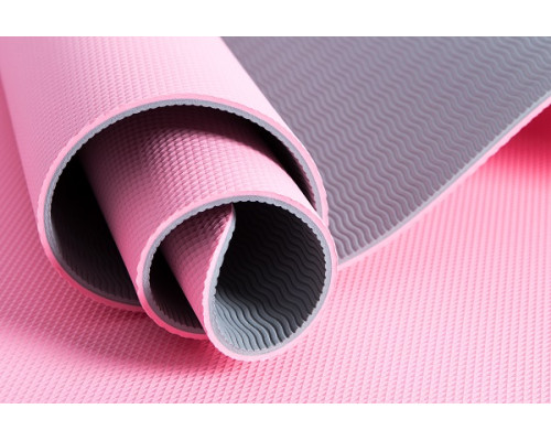 Килимок для фітнесу Pure2Improve TPE YOGA MAT 173x58x0.6см рожевий