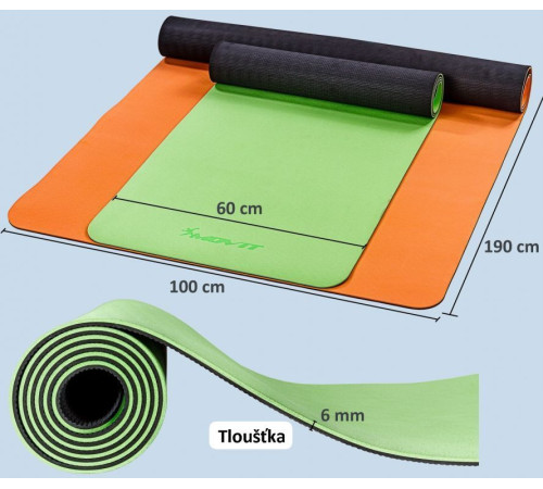 Тренажерний килимок Movit Yoga, 190 х 100 см, жовтий Тренажерний килимок Movit Yoga, 190 х 100 см, жовтий
