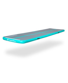 Надувний килимок для тренувань Airtrack inSPORTline Airstunt 400x100x10 см бірюзовий